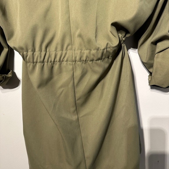 Stradivarius Green Waist Tie Jacket Small 🖤 - Picture 8 of 10